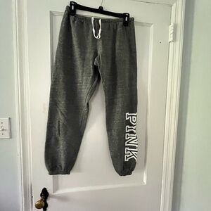 PINK Victoria's Secret Gray Sweatpants with Elastic Waistband